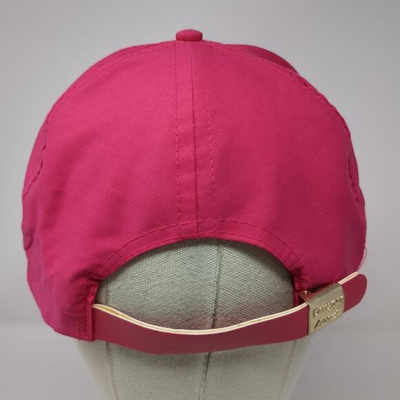 San Diego Slideback Rope Hat Pink One Size Adjustable Vent Holes Outdoor Vintage - Picture 6 of 9